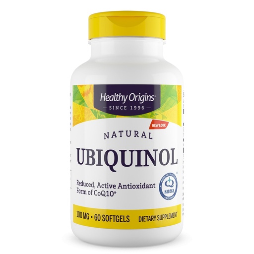 [BRSWIYAQAZYQA3Q3] Healthy Origins Ubiquinol 100 mg, 60 Softgels - Featuring Kaneka QH Clinically Studied Active Form of CoQ10 - Supports Cardiovascular Function, Cellular Energy Production & Heart Health