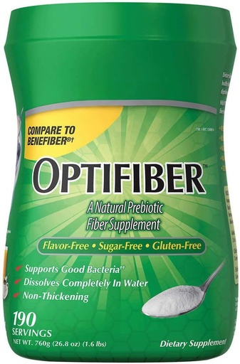 [BRSRAGQ5BUHROCDL] Optifibe'r Powder by Kik-Iand, Fiber Supplement, 25.6 oz (190 Servings)