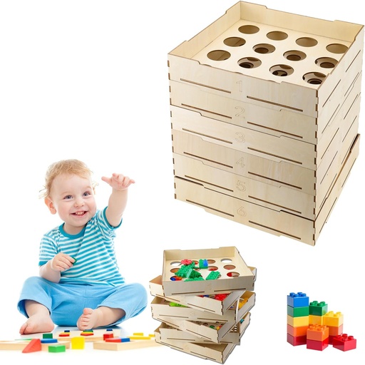 [BRSROCARCFYA4ET7] Abnaok 6 Trays Sorter Sifter Box Used for Lego, 5 Different Size Lego Blocks Sorting Boxes Storage Sorter Brick for Lego Blocks, Gift for legoLover for Teens and Adults