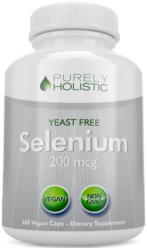 [BRSWGCYHCJ5G2AL6] Selenium 200mcg - 365 Vegan Capsules not Tablets - Pure & Yeast Free L-Selenomethionine for Improved Absorption - Thyroid, Heart, and Immune System Support - Antioxidant Trace Mineral - Made in USA