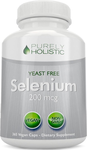 [BRSWGCYHCJ5G2AL6] Selenium 200mcg - 365 Vegan Capsules not Tablets - Pure & Yeast Free L-Selenomethionine for Improved Absorption - Thyroid, Heart, and Immune System Support - Antioxidant Trace Mineral - Made in USA
