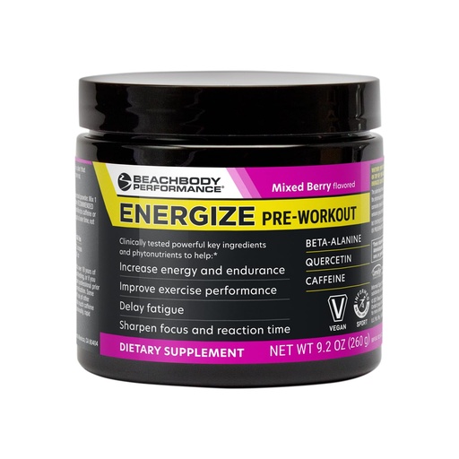 [BRSRAGA3PIOWMHTV] BODi Energize Pre Workout Powder - Beta-Alanine, Quercetin & Low-Dose Caffeine Formula for Enhanced Energy & Focus, Increase Energy & Endurance Supplement, Mixed Berry, 40 Servings