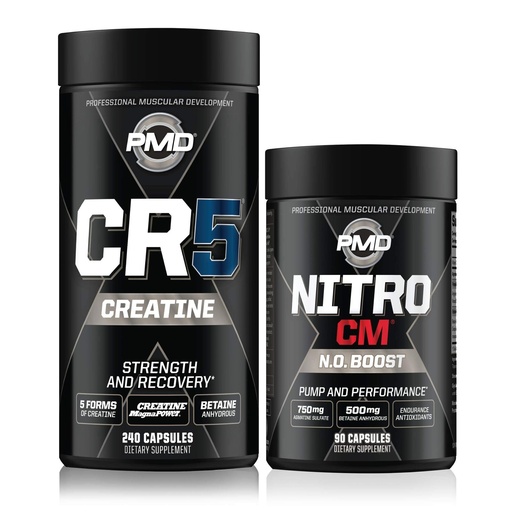 [BRSWYFQFOZ6QIAAU] PMD Sports CR5 Professional Creatine Complex (240 Capsules) Sports Nitro CM Nitric Oxide (90 Capsules)