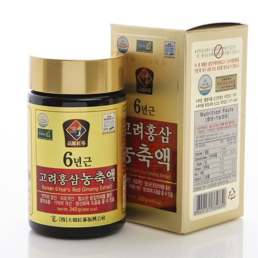 [BRSWIGYQBQHWIADY] 240g(8.5oz), 100% Pure Korean 6years Root Red Ginseng Extract, Saponin, Panax
