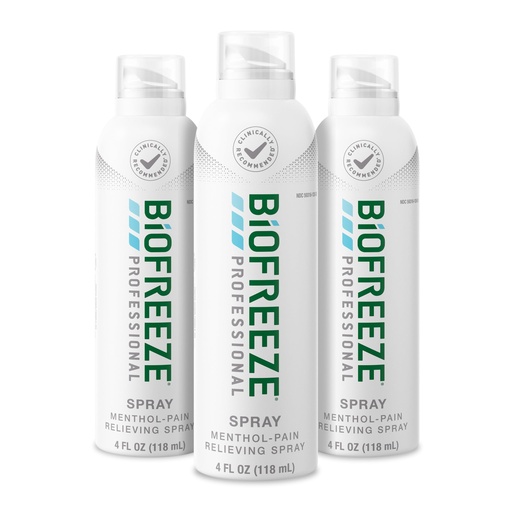 [BRSWGZQBPNYR4ALD] Biofreeze Professional Pain Relief Spray for Knee, Neck, Hip, Joint, Shoulder, & Simple Backache, Arthritis Pain Reliever, Sore Muscle Relief, Colorless Menthol Spray 4 Fl Oz (Pack of 3)