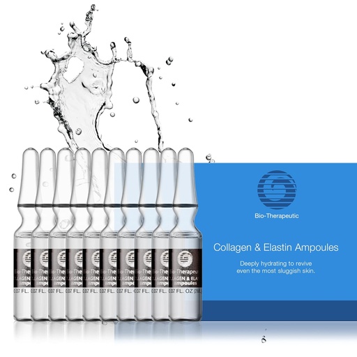 [BRSW2CA7CEHB62DH] Bio-Therapeutic Collagen & Elastin Ampoules, Concentrated Facial Serum Hydrates and Firms All Skin Types with Gentle and Restorative Water Based Formula - 10 Glass Vials