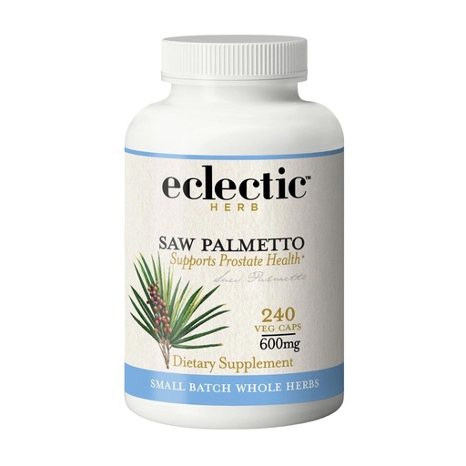 [BRSWIYT3PMDR6GQ5] ECLECTIC INSTITUTE Fresh Freeze-Dried Saw Palmetto - 600 mg - 240 Vegetarian Capsules