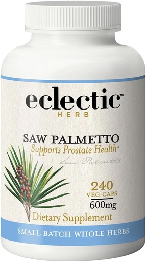 [BRSWIYT3PMDR6GQ5] ECLECTIC INSTITUTE Fresh Freeze-Dried Saw Palmetto - 600 mg - 240 cápsulas vegetarianas