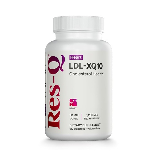[BRSWIBQBA4OQC23G] Res-Q LDL-XQ10 (formerly LDL-X) Red Yeast Rice and CoQ10 Supplement,120 Capsules