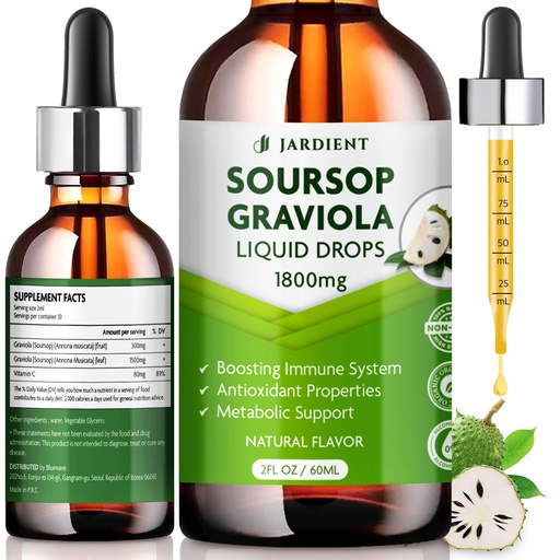 [BRSRAYATPJ4AKH34] Soursop Bitters Extract Liquid Oil : Graviola Soursop Extract- Organic for Cell Support and Regeneration- Soursop Tincture Edible 2Fl oz x 1Pack
