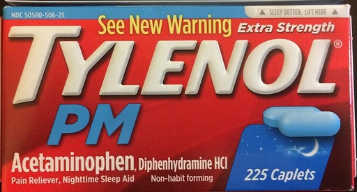 [BRSWIHINAUNGCA3Y] Tylenol PM Extra Strength Caplets (225 ct.) (2 Pack)