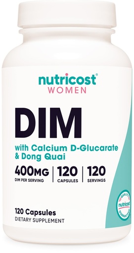 [BRSRMCQ5BMHGC3I4] Nutricost Diindolylmethane DIM Supplement for Women 400mg, 120 Capsules, with Dong Quai, Calcium & Black Cohosh - Vegan, Non-GMO and Gluten Free