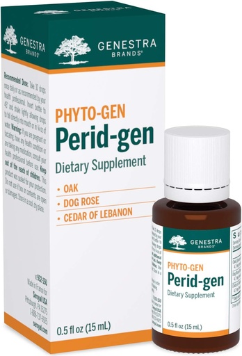 [BRSWI2T2CYIQGG36] Genestra Brands Perid-gen | Oak, Dog Rose, and Cedar of Lebanon Herbal Supplement | 0.5 fl. oz.
