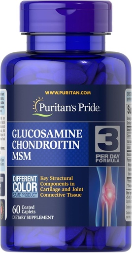 [BRSWIYIKBR7BEDDU] Puritan's Pride Double Strength Glucosamine Chondroitin MSM Joint Soother 60 Cap