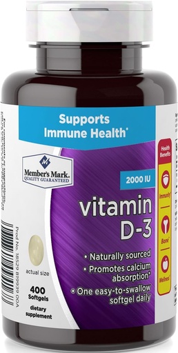 [BRSWKYICA55BO234] Mark Vitamin D- 3 2000 IU Dietary Suplemen (400 Cacah)