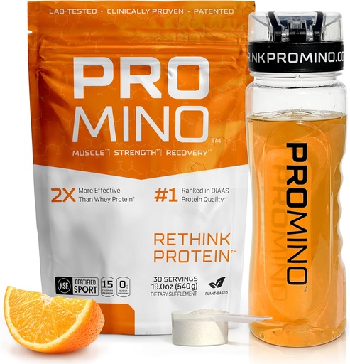 [BRSRAFAKDN5AYCDP] Rethink Protein, 2X Better Than Whey Protein, Mega-Dose Leucine (EAA + BCAA), Ultra-Fast-Acting Muscle Recovery, NSF Certified, Build Muscle Even While Sleeping* - Orange, 30 Servings