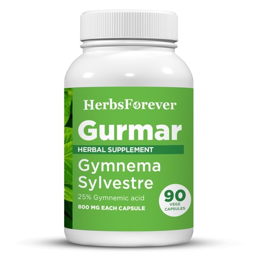 [BRSWIYIZPMDWK2YV] Herbsforever Gurmar Capsules | Gymnema Sylvestre Extract 7:1 | 90 Vegan Capsules | Ayurvedic Herbal Supplement | Supports Healthy Sugar Metabolism & Wellness