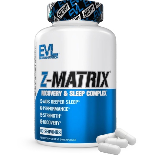 [BRSWGFAZCEPAKGYY] EVL Post Workout Recovery Supplement - Magnesium and Zinc - ZMatrix Zinc Magnesium Aspartate Muscle Recovery Supplement for Sleep Support and Muscle Health