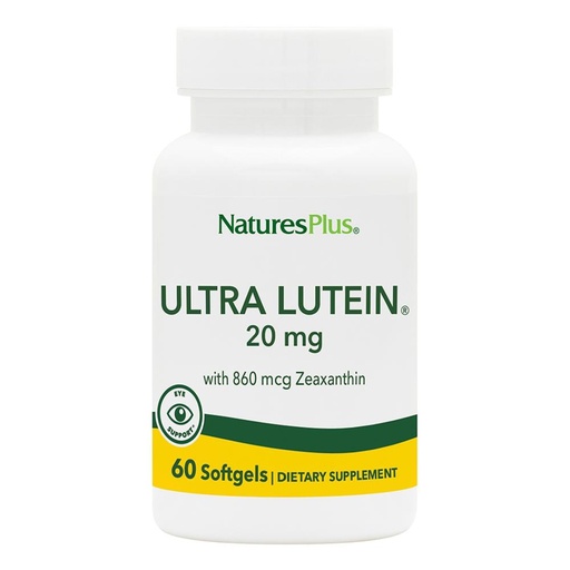 [BRSWIYTYO4ARCF3K] NaturesPlus Ultra Lutein 20 mg - 60 Softgels - Nutritional Support for Healthy Eye Function - 60 Servings