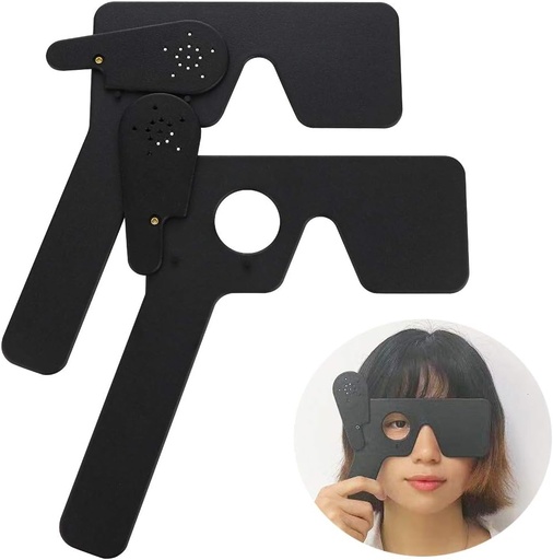 [BRSW2YYNCAJRSEYY] 2 Pack Ophthalmic Eye Occluder for Ophthalmologists, Optometrists and Orthoptists Eye Exam Tool (Black)