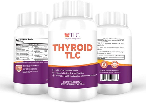 [BRSWGAAHBYOQ2CI7] Thyroid TLC - All-in-One Thyroid Support Formula with Iodine, Selenium and Maganese (120 Vegetarian Capsules)