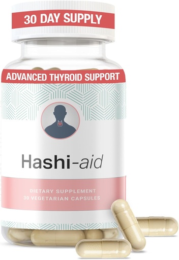 [BRSW2C33BAGWYGTP] IBDassist™ Hashi Aid Thyroid Support for Women & Men - Thyroid Supplement for Hashimoto's Disease & Hypothyroidism* - Packed with Ashwagandha, Selenium, Zinc, Essential Vitamins & More - 30 Capsules