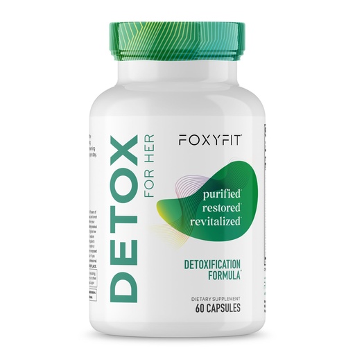 [BRSWECQ5OV5AMCT6] FoxyFit Detox for Her 30 Day Detox Cleanse Formula That Supports Healthy Digestion Function, Promotes Detoxification, & Balances from Within*