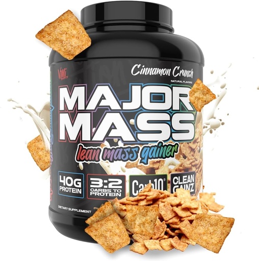 [BRSW2ZT7OQCRMG3A] VMI Sports | Major Mass Lean Mass Gainer | Mass Gainer Protein Powder for Muscle Gain | Weight Gainer Protein Powder for Men | Weight Gainer for Women (Cinnamon Crunch, 4 Pounds)