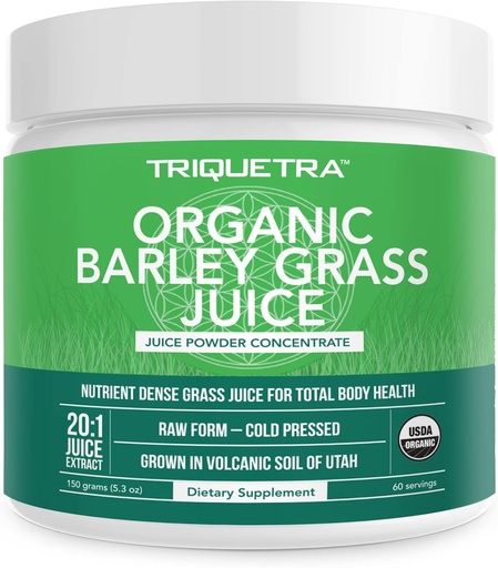 [BRSWGFAPO4NGKE3H] Suco de grama de cevada orgânica em pó - cultivado em solo Vulcânico de Utah - forma bruta e bioativa, frio-press então CO2 seco – sem glúten, OGM livre, Vegan - Complementos Wheatgrass Juice Powder - 5.3 onças