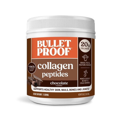 [BRSWGZ3QCACWYAA3] Bulletproof Chocolate Collagen Protein Powder with MCT Oil, 19g Protein, 17.6 Oz, Collagen Peptides and Amino Acids for Healthy Skin, Bones and Joints