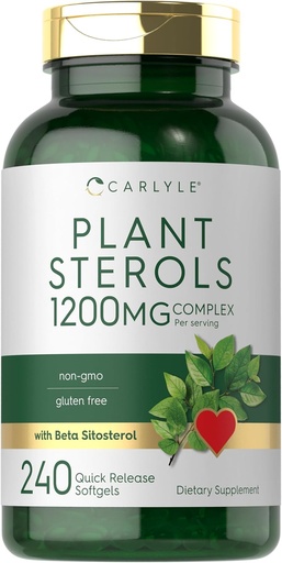[BRSWGEIBOIFRYC3J] Estante de plantas de carlyle 1200 mg | 240 cápsulas de softgel ultrapotentes | Non-GMO e suplementos libres de glute | con beta Sitosterol
