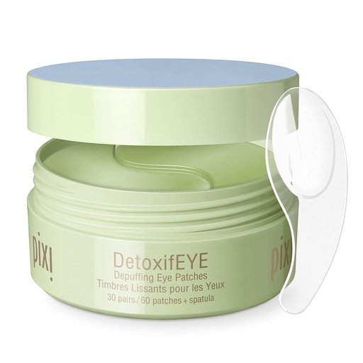 [BRSWGAL2AEOWM2DX] Pixi DetoxifEYE Depuffing Hydrogel Under-Eye Patches, Cucumber, Hyaluronic Acid & Caffeine For Puffy Eyes and Dark Circles, Hydrate Eye Area, 30 pairs, 60 Patches