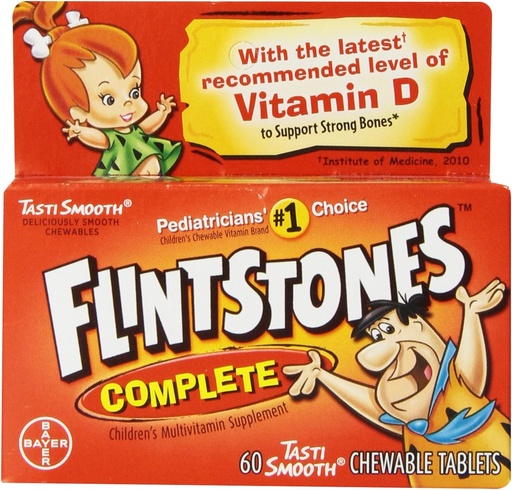 [BRSWIY35AZ4BM2D6] Flintstones completa niños Suplemento Chewable, 60 cuenta