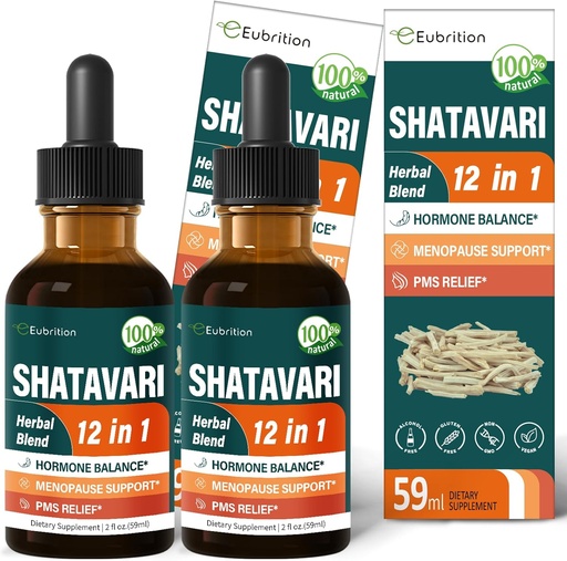 [BRSRAYYQAEBRM237] Shatavari Extract Hormone Harmony Drops for Women Estrogen Balance, Red Clover, Dong Quai & Black Cohosh Supplement for Menopause Relief, PMS Support w/Wild Yam, Vitex Berry. 4 oz