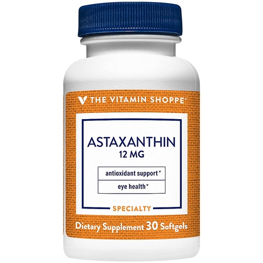 [BRSRMCT3OYIA4YLO] The Vitamin Shoppe Astaxanthin (Solasta) Branded Ingredient 12mg (30 (30 Softgels)