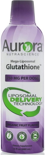 [BRSWIFABOF5AEDTG] Aurora Mega-Liposomal Glutatione - 750 MG - Fructe (16 Ounces lichid)