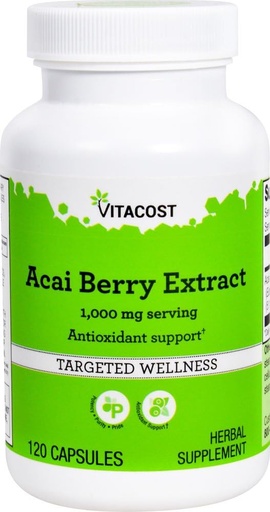 [BRSWIYL4CZ5RWFDU] Vitacost Acai Бери екстракт - 1000 mg на Сервиране- 120 капсули
