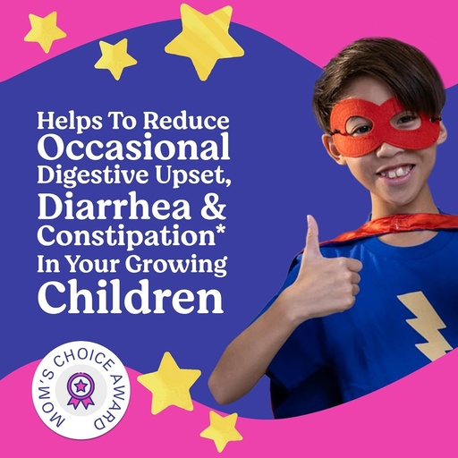 [BRSW2ZYZCUNR4FDK] LOVEBUG Probióticos para niños – Probióticos Chewables con fibra prebiótica para la edad 4+,Daily Children's Gut Health &amp; Digestive Support Suplemento, Sugar-Free Berry Flavor, 60 Cuenta