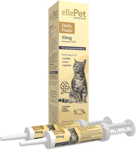 [BRSRMYILA4OQICQU] Daily Hemp Paste for Cats 10 mg – Aids in Joint Support, Stress, Itching, Neuro Support, and Senior Cat Overall Wellness. for Cats 8lbs. and Above.