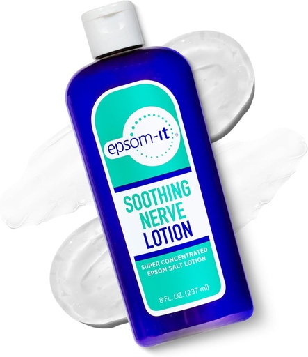 [BRSROYYZA4CBO33U] Epsom- Soothing Nerve Lotion - Epsom Salt Magnesium Lotion, Topical Magnesium Cream with Capsaicin & Arnica to provide Comfort for Legs, Knee and Feet, 8.0 oz.