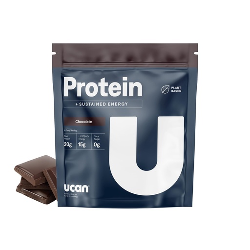 [BRSWYZYRCQFR6HT3] UCAN Energy + Plant Protein Powder - Vegan Plant Based Protein 20g Pea Protein with Amino Acids EAAs & BCCAs - Keto Protein Powder - No Added Sugar, Gluten-Free - Chocolate -12 Servings