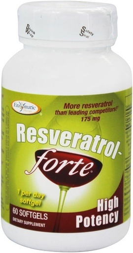 [BRSWI2QGDMJQEGDI] Resveratrol-Forte High Potency 60 Softgels (Pack of 2)