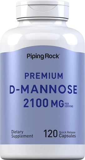 [BRSWIFDQAYJQCAAV] Piping Rock D-Mannose Capsules / 2100 mg / 120 Pills / Premium Dietary Təhlükəsiz