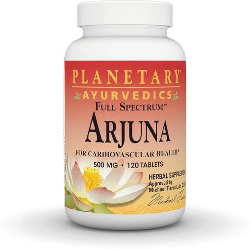[BRSWIZQMBIHQCDTA] PLANETARY HERBALS Arjuna Full Spectrum Ayurvedic Beslenme Supplement, 550 Mg, 120 Kont