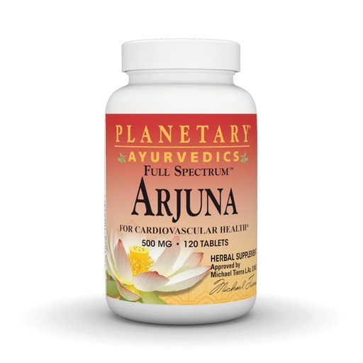 [BRSWIZQMBIHQCDTA] PLANETARY HERBALS Arjuna Full Spectrum Ayurvedic Nutritional Supplement, 550 Mg, 120 Count | Cardiovascular Health Support Supplement