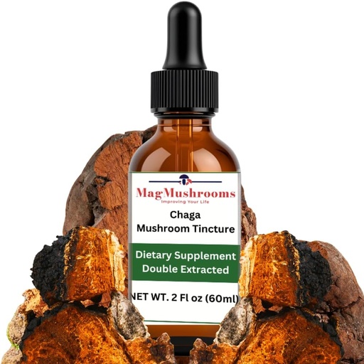[BRSRAZINOYFGE3DU] MagMushroom Chaga Mushroom Extract Liquid Tincture, Daily Supplement, Double Extracted for Maximum Potency, 2 Fl. oz., 60 Daily doses