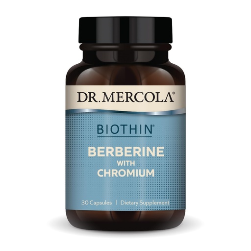 [BRSW2BIRCFYR6C3H] Dr. Mercola Biothin Berberine with Chromium - Supports Healthy Metabolic Function - Enhanced Absorption - Non-GMO, Gluten-Free & Soy-Free - 30 Capsules (30 Servings)