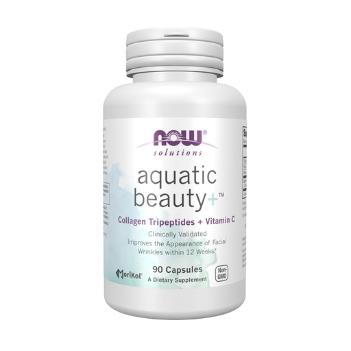 [BRSRAYD6OIBQM2A3] Now Solutions Aquatic Beauty+ Capsules - Marine Collagen and Vitamin C Supplement for Youthful Skin*, Non-GMO, 60 Capsules
