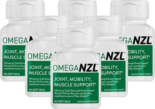 [BRSROAQROJ5AI3D2] Original Omega-3 Joint Support Supplement, Best Natural Muscle Relief, Green-Lipped Mussel Oil, 360 Softgels, No Fishy Aftertaste
