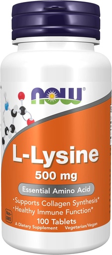 [BRSWIYYOOAMWAELU] NOW Foods L-Lysine -- 500 mg - 100 Tablets